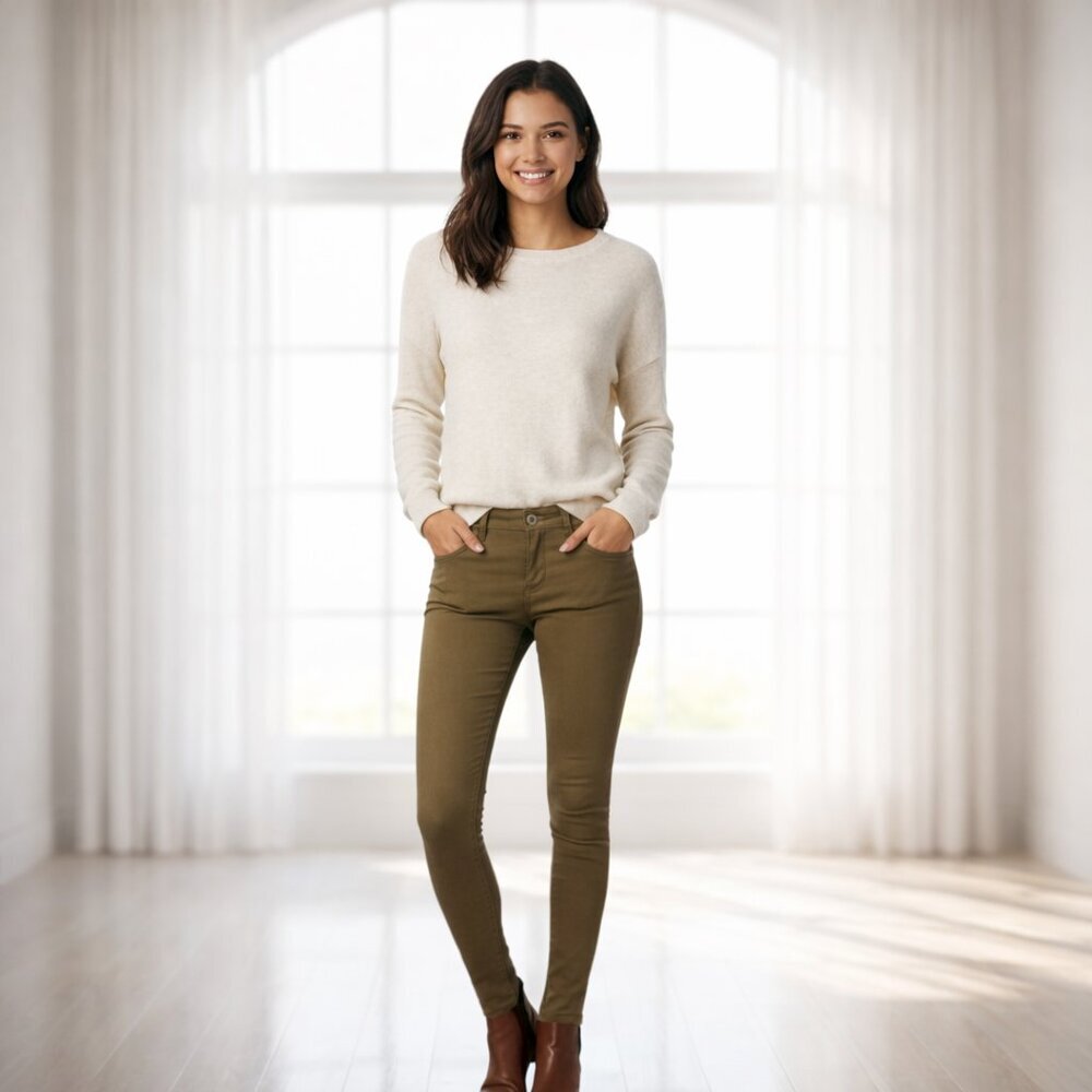 2 for $20 American Eagle Stretch Jeggings Khaki Size 4 Short Comfy & Flattering